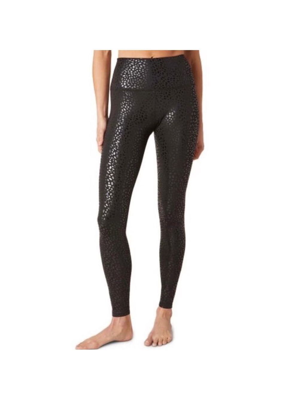 Beyond Yoga Shiny Feline Sportflex Midi Leggings Women’s S Black High Waisted